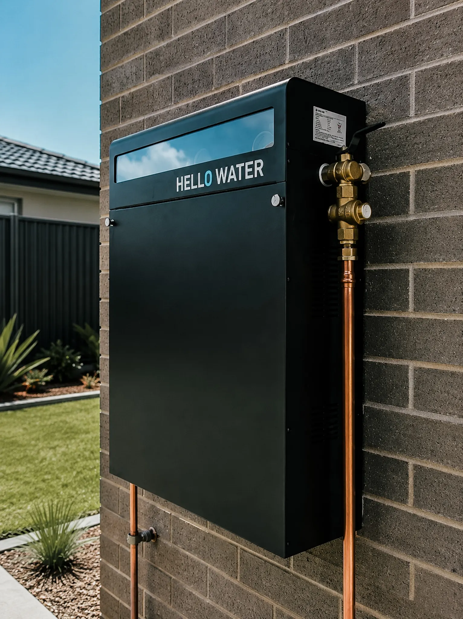 Hello Water filtration equipment installed at a home
