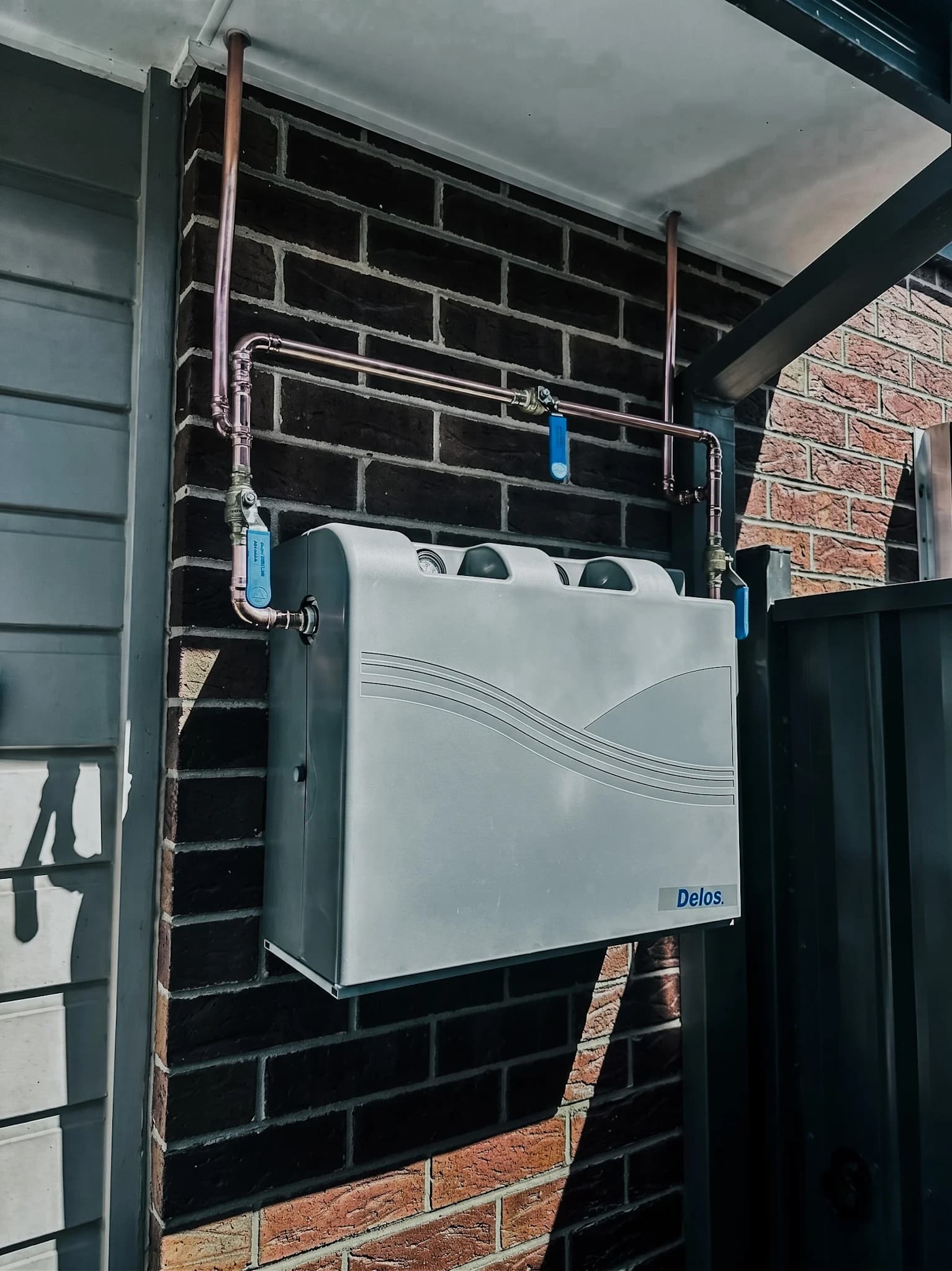 Whole-home filtration cabinet and plumbing installation